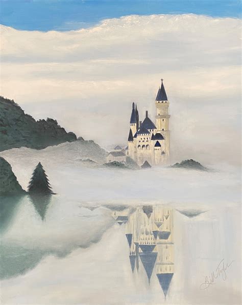 This is my most recent painting. I found this unusual photo of Neuschwanstein Castle in Germany ...