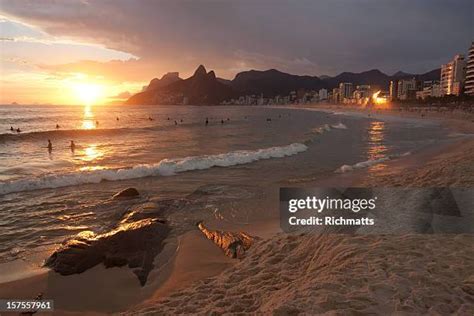 Ipanema Beach Sunset Photos and Premium High Res Pictures - Getty Images