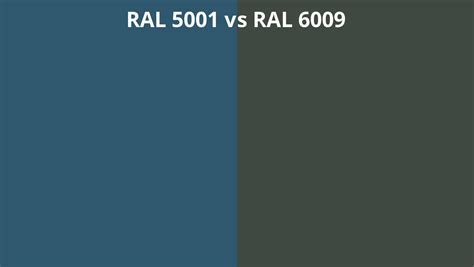 RAL 5001 vs 6009 | RAL colour chart UK