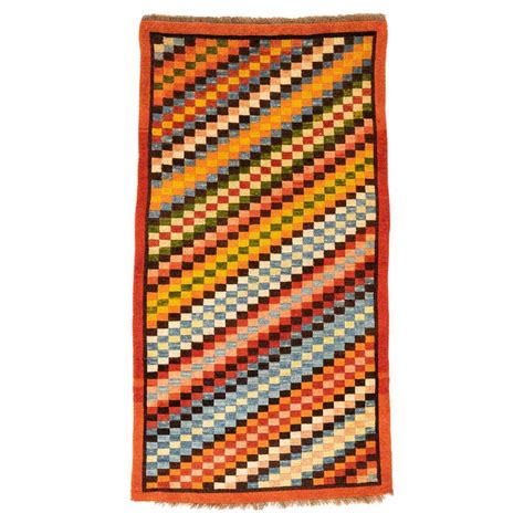 Modern Stripe Tibetan Design Area Rug For Sale at 1stDibs