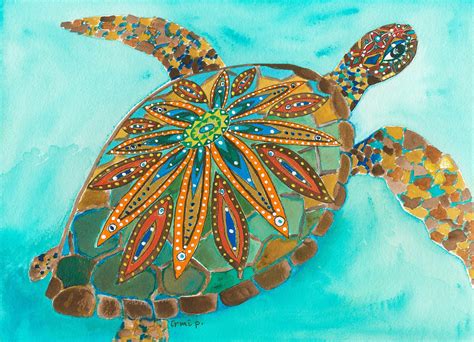 Original Painting Original Turtle Painting Beach Painting - Etsy Nederland