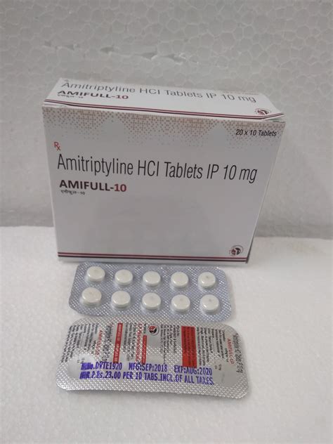 GMP Amitriptyline Hydrochloride Tablet, Packaging Size: 10x10, 10 Mg, Rs 460 /box | ID: 19680361491