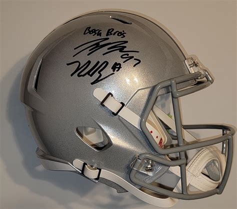 Charitybuzz: Nick & Joey Bosa Hand-Signed Ohio State Helmet