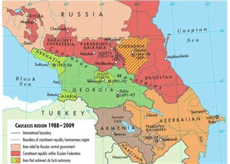 Caucasus region 2009 | Historical maps, Modern history, History