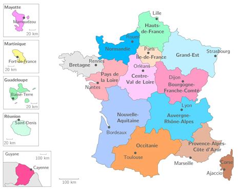 France region map - Map region France (Western Europe - Europe)