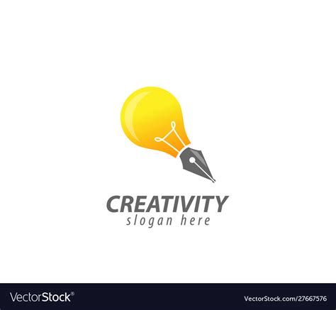 Creativity logo design Royalty Free Vector Image