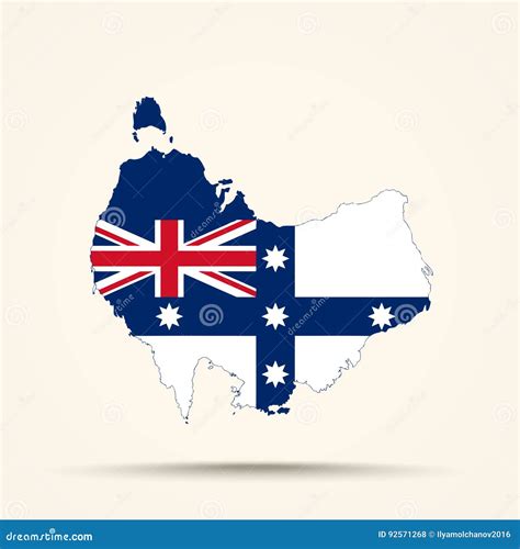 Map of Australia in Australian Federation Flag Colors Stock ...