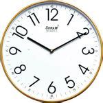 Sonam Gold Round Plastic Analog Wall Clock for Home/Office, 12.20 x 12. ...