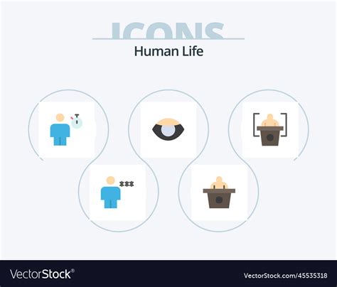 Human flat icon pack 5 icon design education Vector Image