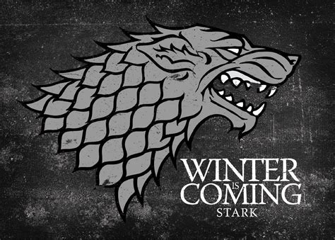 Game of Thrones Winter is Coming Stark Logo Giclee | Stark sigil, Game of thrones canvas, Game ...