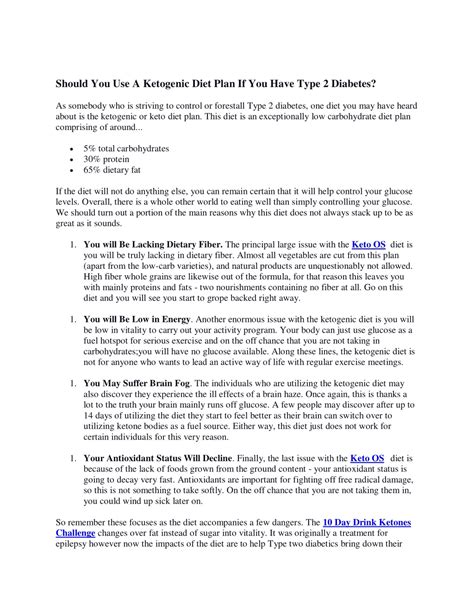 PPT - Should You Use A Ketogenic Diet Plan If You Have Type 2 Diabetes? PowerPoint Presentation ...