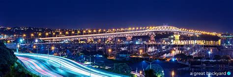 Auckland Harbour Bridge by Night by Corin Walker Bain | Acrylic & ACM ...