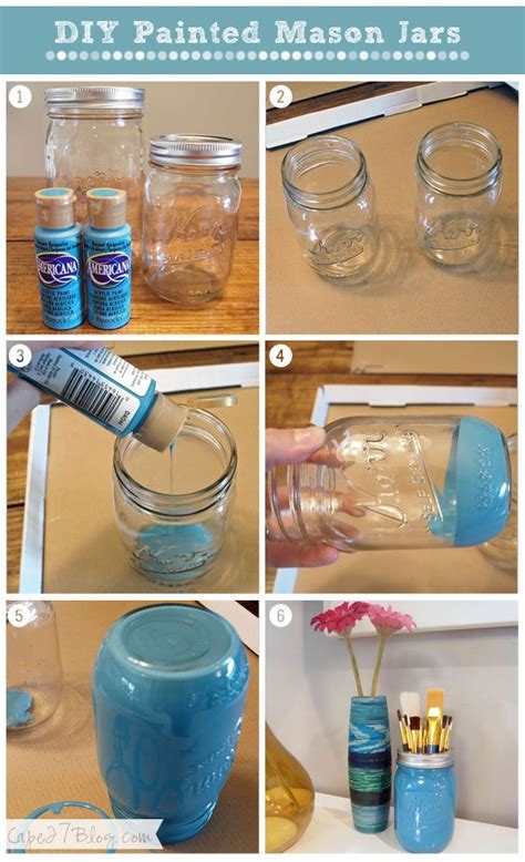 Glass Jar Painting Ideas Pinterest - Douroubi