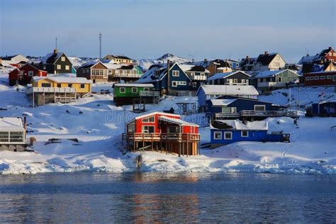 Colourful Houses In Greenland Stock Photo - Image of ilulissat ...