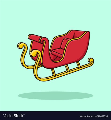 Santa claus sleigh cartoon Royalty Free Vector Image