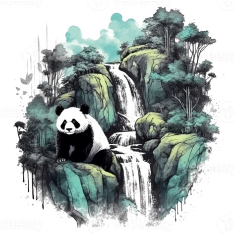 Watercolor painting of Cute Panda 22833461 PNG