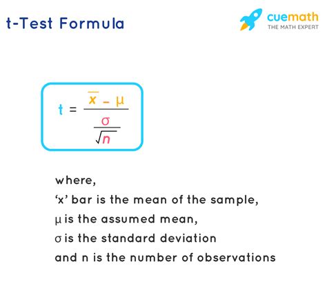 t-test formula - Derivation, Examples