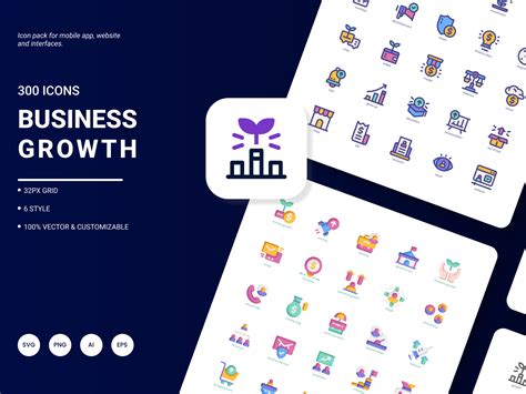 Business Growth Icon Pack Graphic by yogieapriel77 · Creative Fabrica