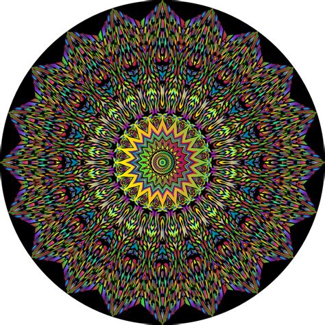 Psychedelic Mandala - Openclipart