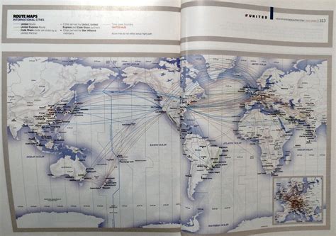 United Airlines route map (International) - July 2009 | Flickr