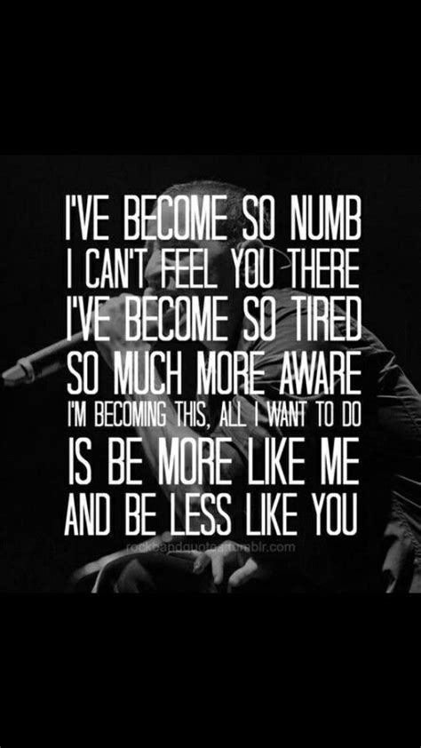 Numb by Linkin Park. One of my favorite songs by them. | Linkin park, Music lyrics, Lyrics