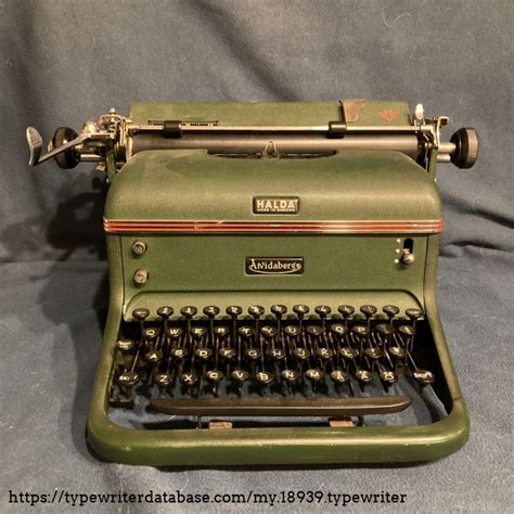 1945 Halda 6 on the Typewriter Database