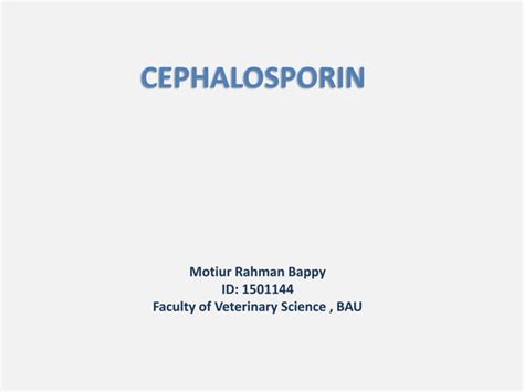 Cephalosporin | PPT