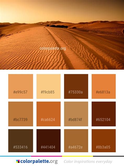 Desert Erg Aeolian Landform Color Palette. colors , inspiration , graphics , design , inspiratio ...