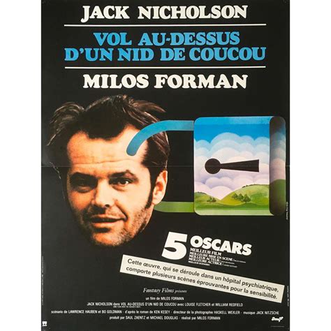 ONE FLEW OVER THE CUCKOO'S NEST French Movie Poster - 15x21 in. - 1975