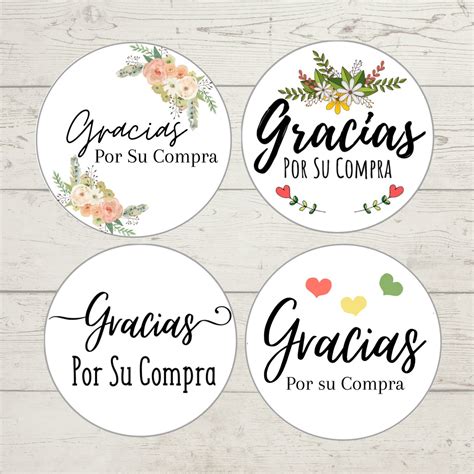 Gracias Por Su Compra Stickers Different Variations Available - Etsy España