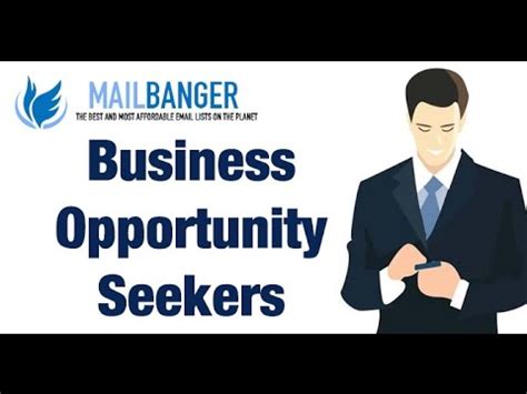 Business Opportunity Seekers emails and leads lists - YouTube