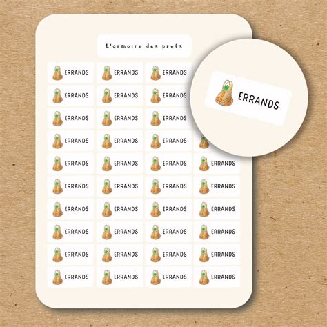 ERRANDS Planner Stickers / Errands Stickers / Errands Functional Stickers - Etsy