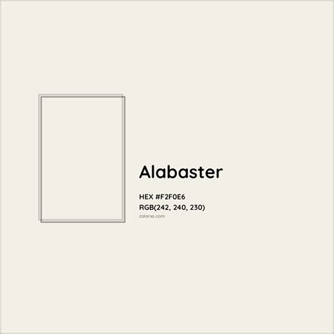 About Alabaster - Color codes, similar colors and paints - colorxs.com