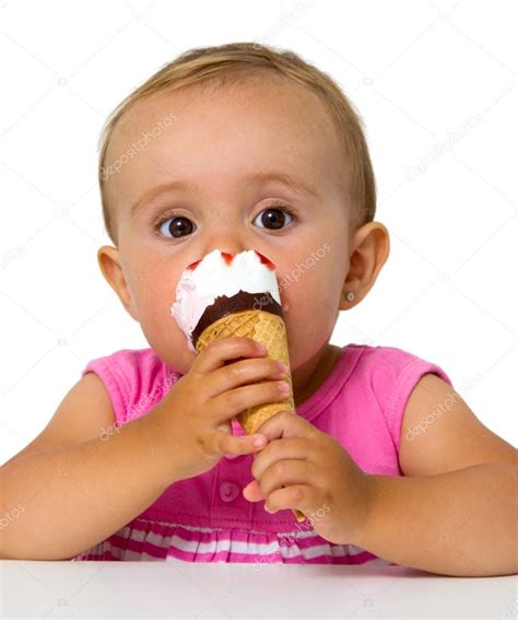 Baby eating ice cream Stock Photo by ©MarcoGovel 32192159