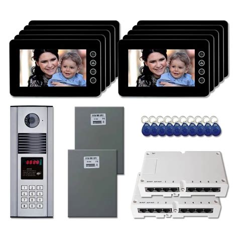 Video Entry Intercom System Doorbell Entry Camera CAT5 Kit