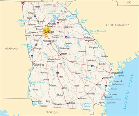 Georgia Reference Map - MapSof.net