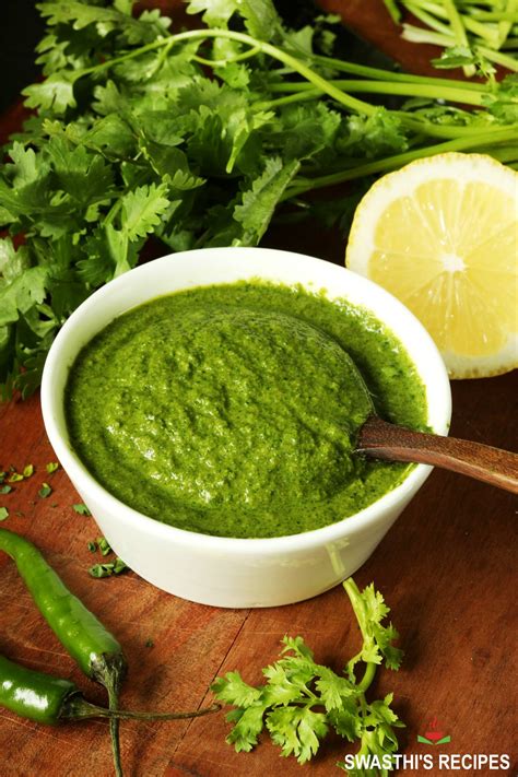 Cilantro Chutney (Coriander Chutney) - Swasthi's Recipes