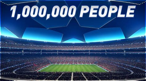 Playing in a Stadium with 1 MILLION People (PES 2018) - YouTube