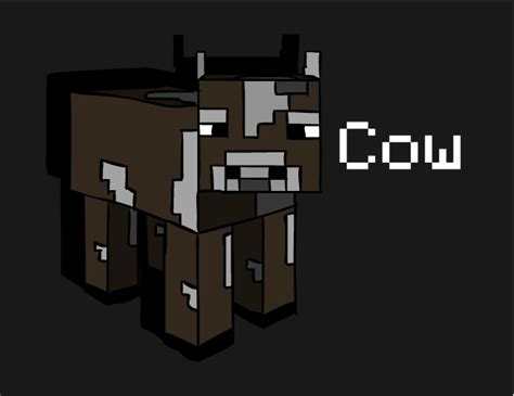 Minecraft Cow by EmeraldTuna on DeviantArt