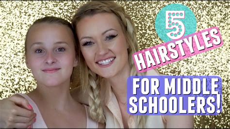 5 Hairstyles for Middle School! | Makenna Ashley - YouTube