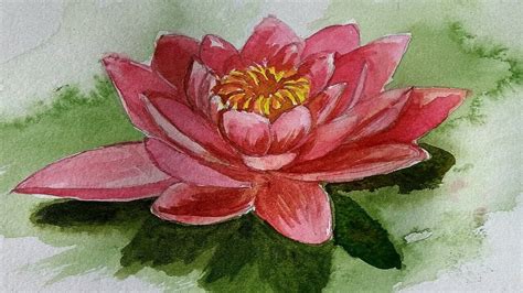 Watercolor Lotus Flower Drawing | Best Flower Site