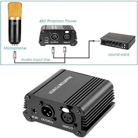 Phantom Power 48V Audio Interface Phantom Power Supply with Adapter at ...