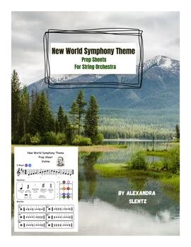 New World Symphony Theme Prep Sheets for Str. Orch. (Vlns, Vla, Cello ...