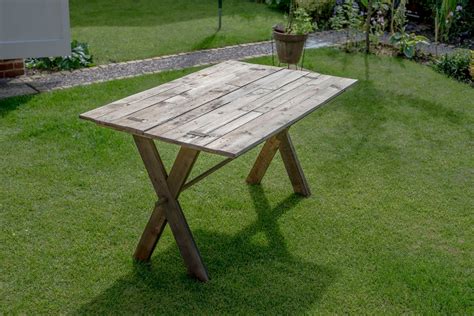 Reclaimed Wood Dining Table. Hand Made Rustic X Leg Design - Etsy