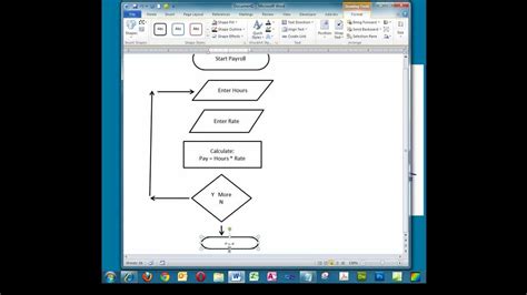 Creating a Simple Flowchart in Microsoft Word. - YouTube