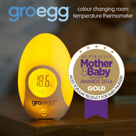 2 PACK GRO EGG BABY ROOM DIGITAL THERMOMETER + NIGHT LIGHT ROOM ...