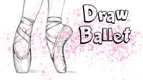 HOW TO DRAW POINTE SHOES Step by Step Pencil Drawing Tutorial Draw Realistic Ballet Pointe Shoes ...