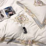 Royal Crown Duvet Cover Set (Egyptian Cotton, 1000 TC) Luxury Designer Bedding Set