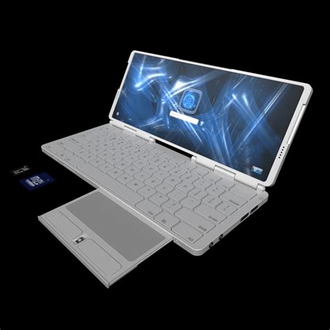 mini laptop concept computer screen 3d obj