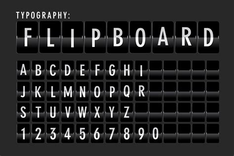 flip board typography vector | Pre-Designed Illustrator Graphics ~ Creative Market